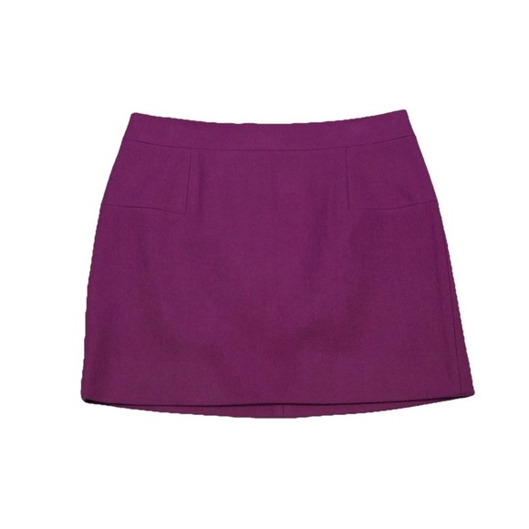 J.CREW Dresses & Skirts - J.Crew Wool Blend Mini Skirt Magenta Purple Lined Women's Size 10